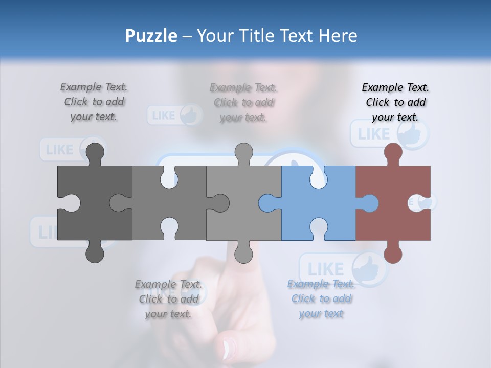 Female Finger Assist PowerPoint Template