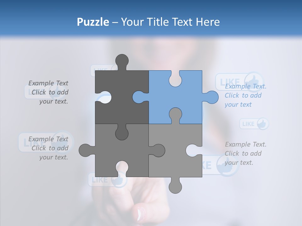 Female Finger Assist PowerPoint Template