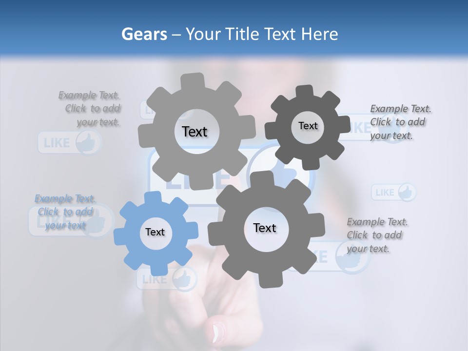 Female Finger Assist PowerPoint Template