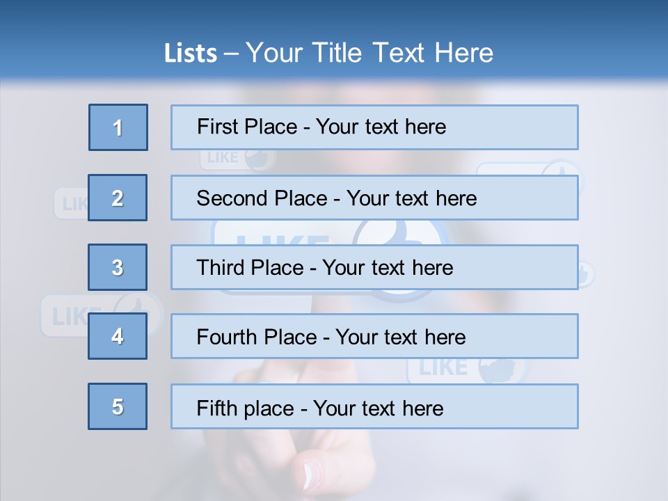 Female Finger Assist PowerPoint Template