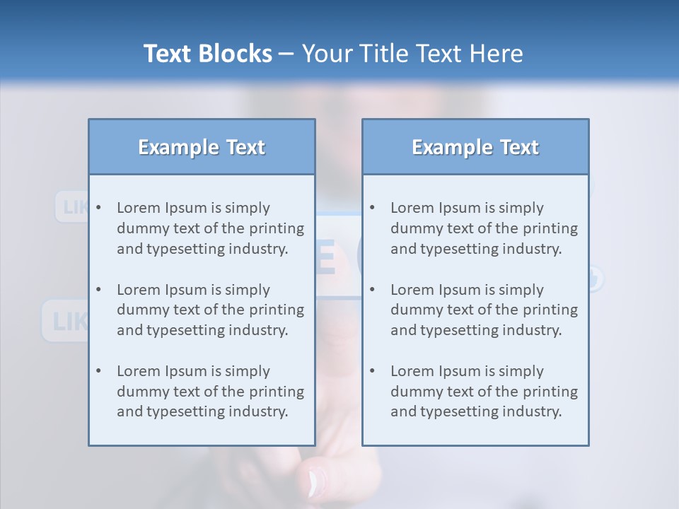 Female Finger Assist PowerPoint Template