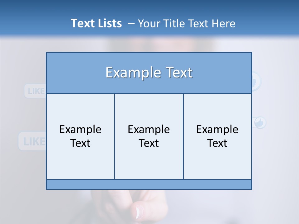 Female Finger Assist PowerPoint Template