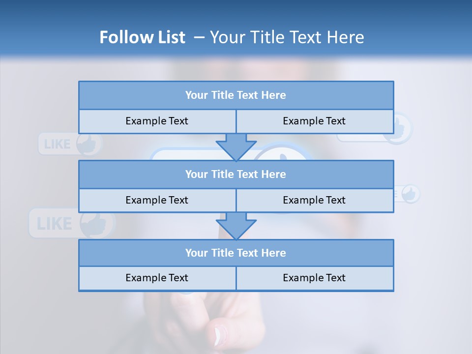 Female Finger Assist PowerPoint Template