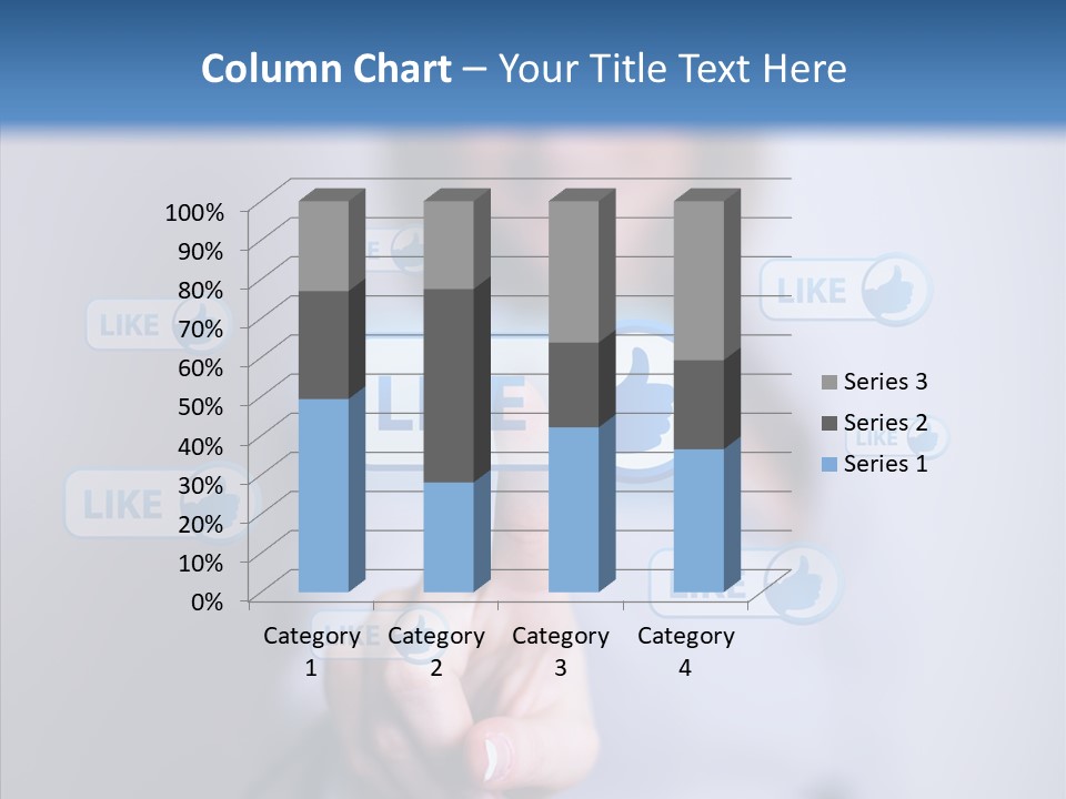 Female Finger Assist PowerPoint Template