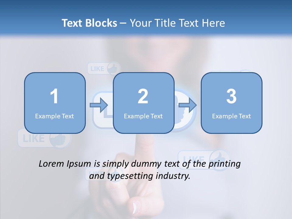 Female Finger Assist PowerPoint Template