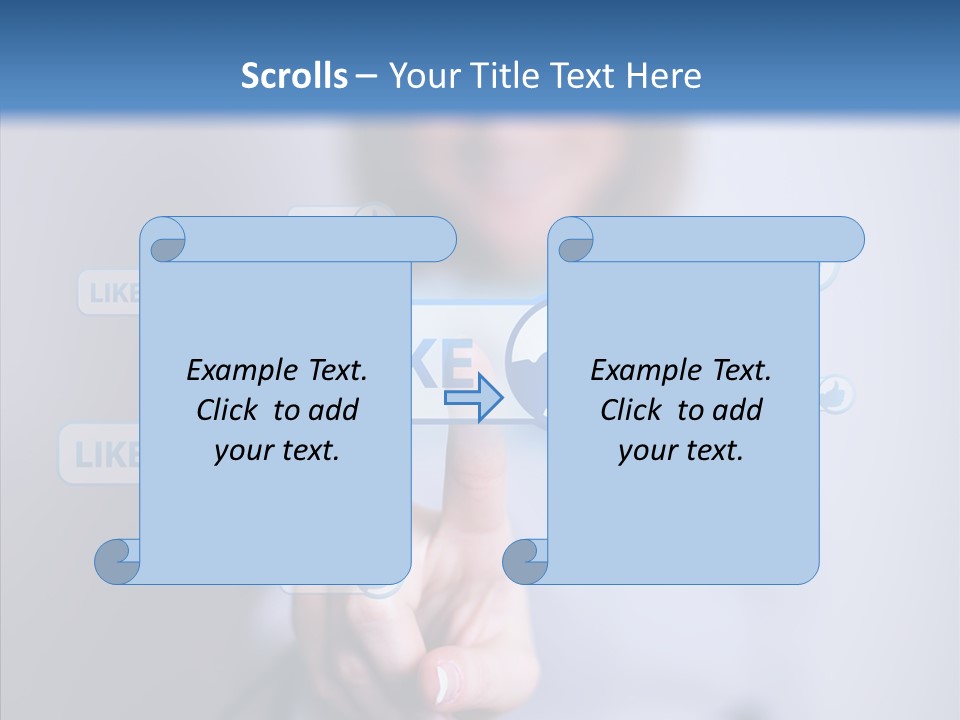 Female Finger Assist PowerPoint Template