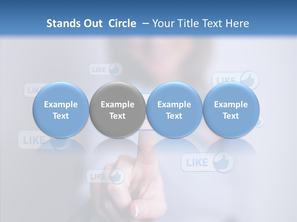 Female Finger Assist PowerPoint Template