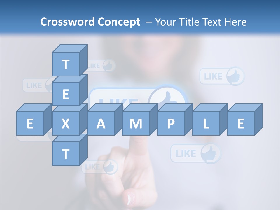 Female Finger Assist PowerPoint Template
