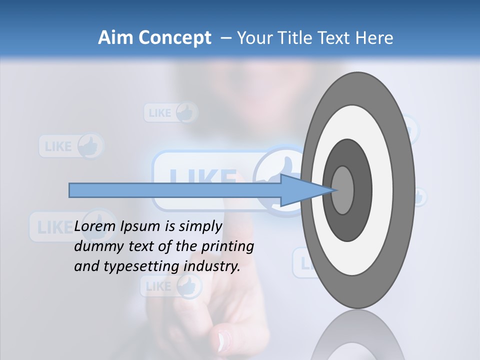 Female Finger Assist PowerPoint Template