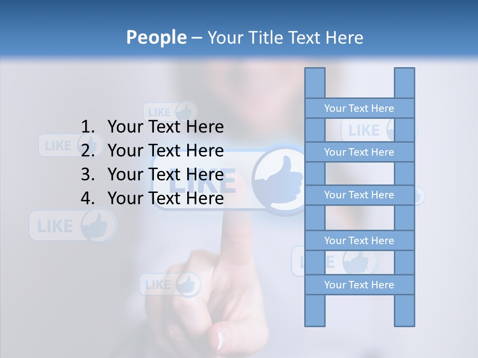 Female Finger Assist PowerPoint Template