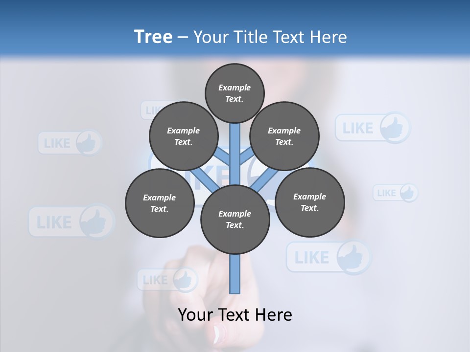Female Finger Assist PowerPoint Template