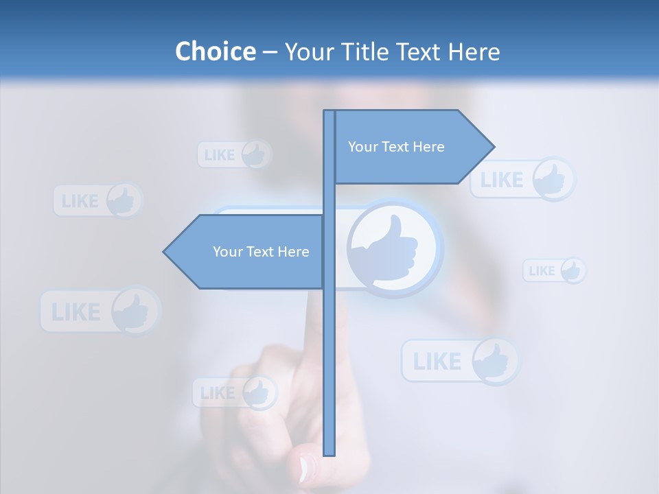 Female Finger Assist PowerPoint Template