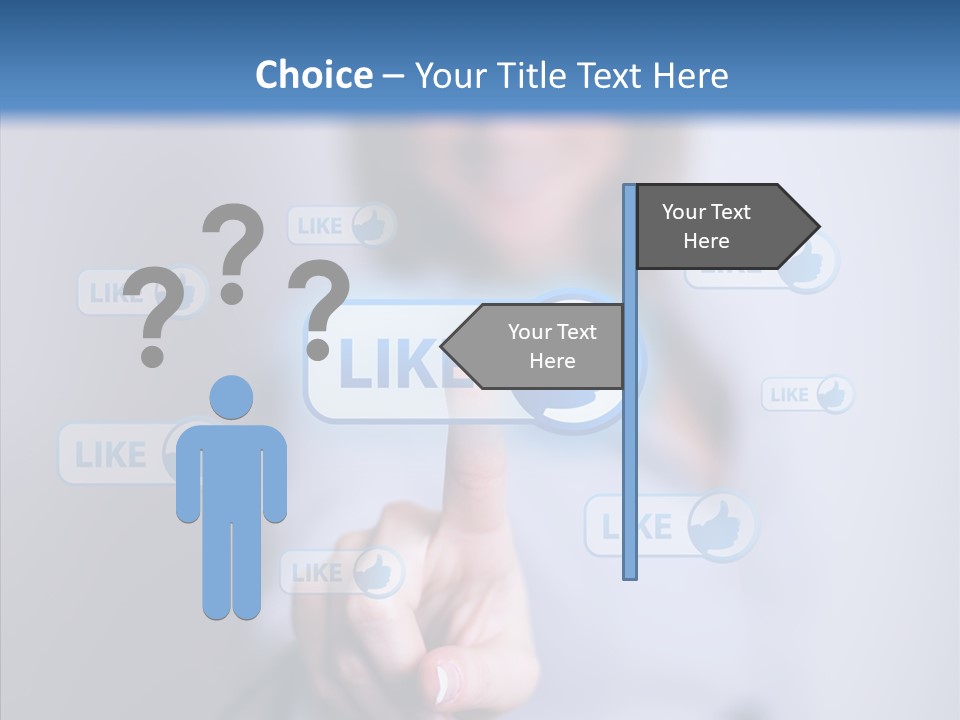 Female Finger Assist PowerPoint Template