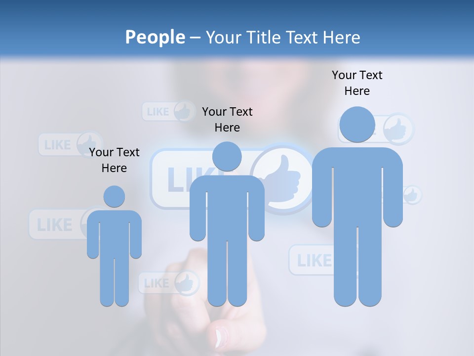 Female Finger Assist PowerPoint Template