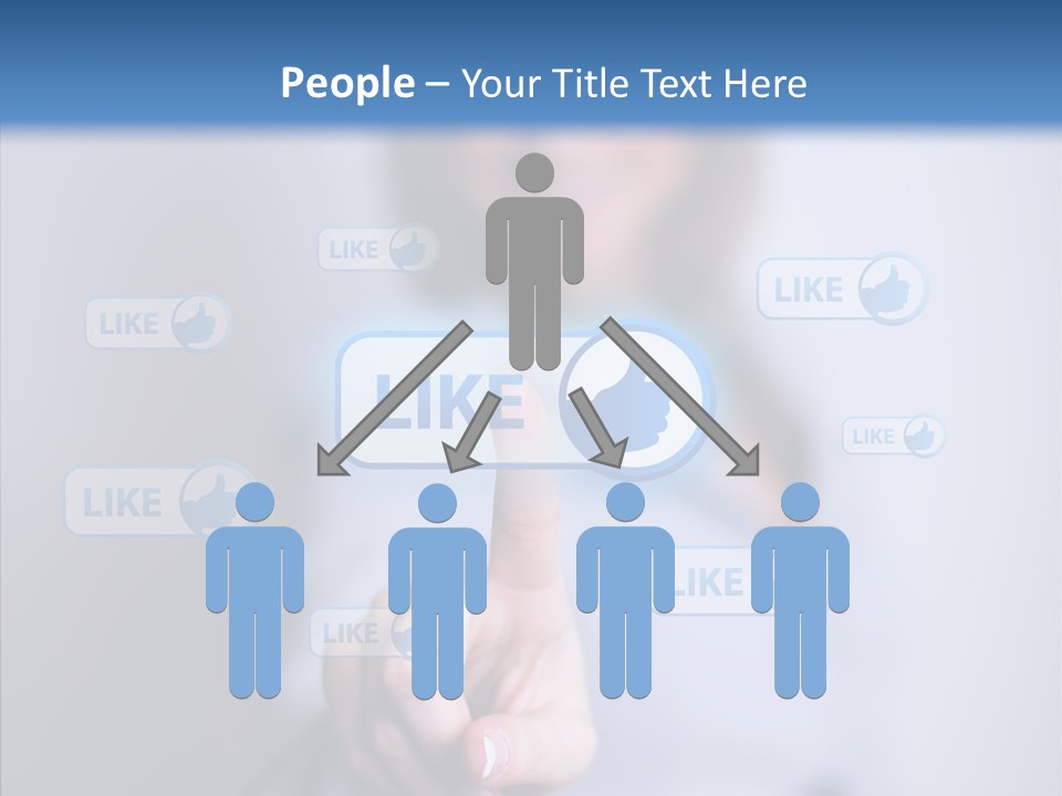 Female Finger Assist PowerPoint Template