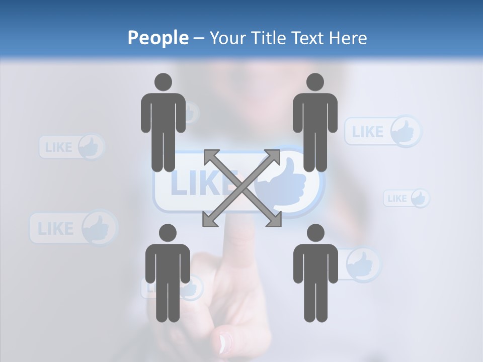 Female Finger Assist PowerPoint Template