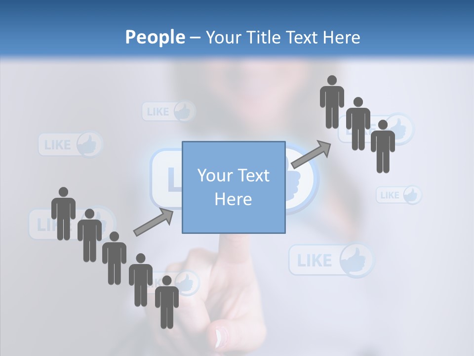 Female Finger Assist PowerPoint Template