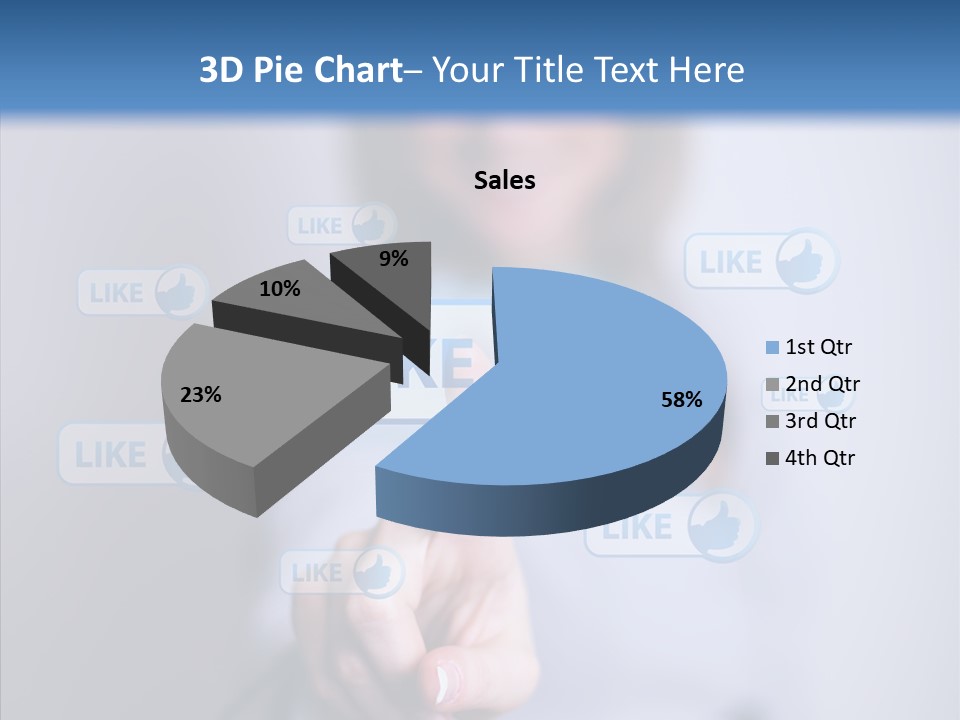 Female Finger Assist PowerPoint Template