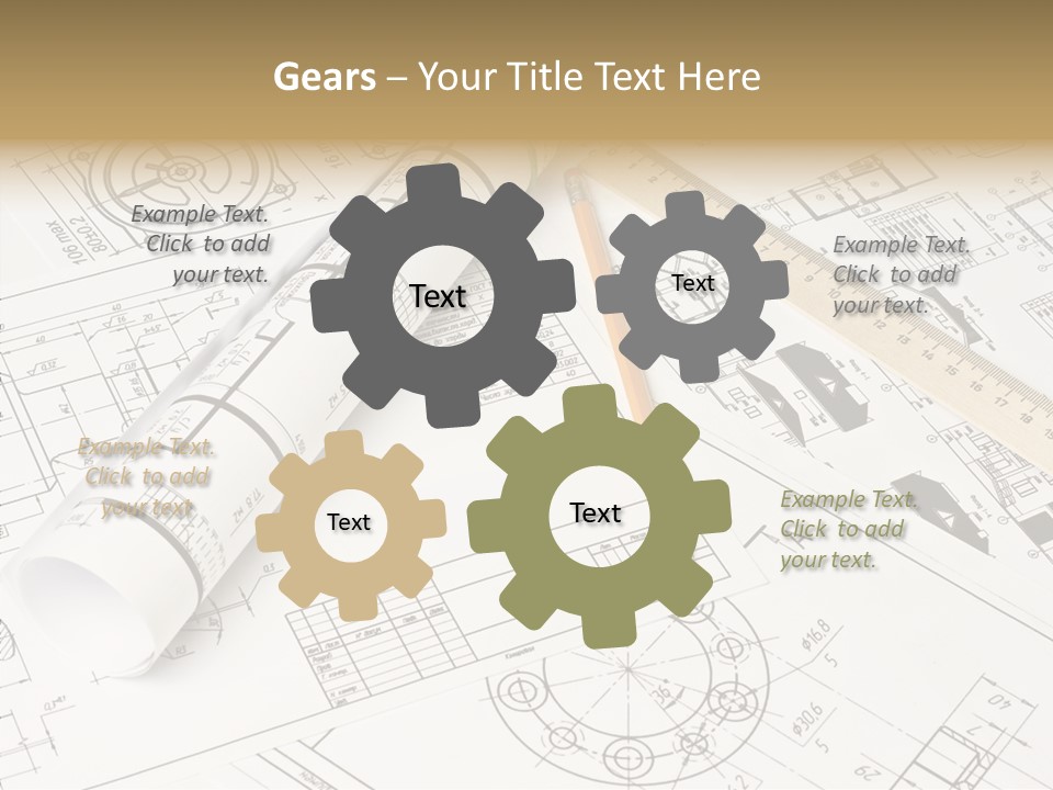 Elderly Finger White Background PowerPoint Template