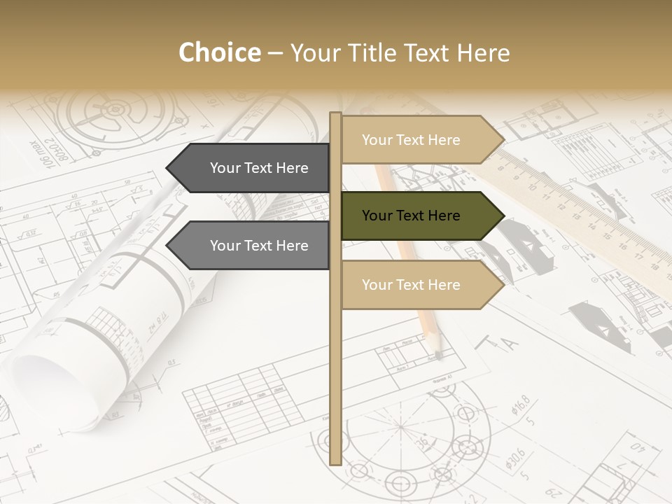 Elderly Finger White Background PowerPoint Template