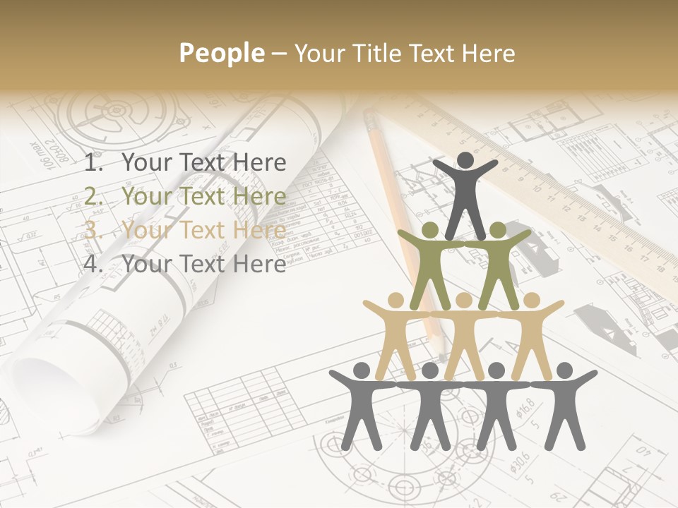 Elderly Finger White Background PowerPoint Template