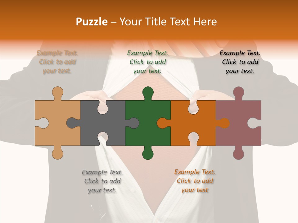 Senior  Human White Background PowerPoint Template