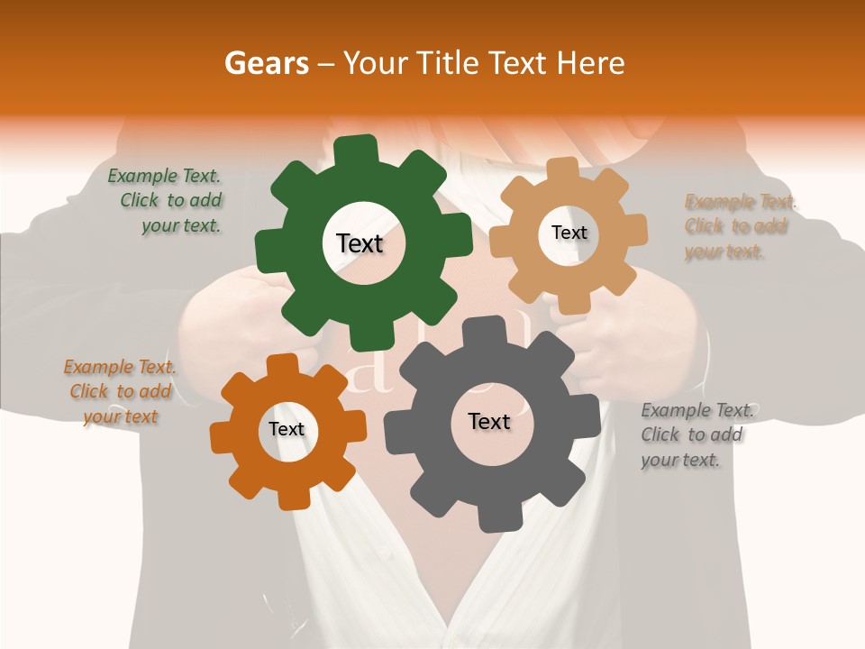 Senior  Human White Background PowerPoint Template