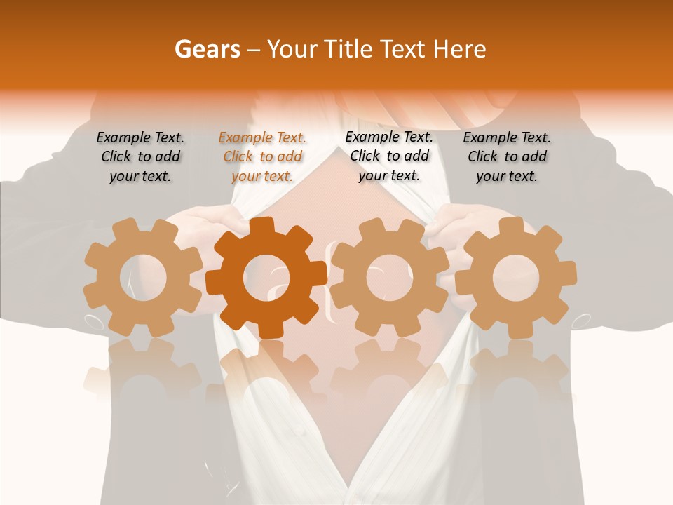 Senior  Human White Background PowerPoint Template