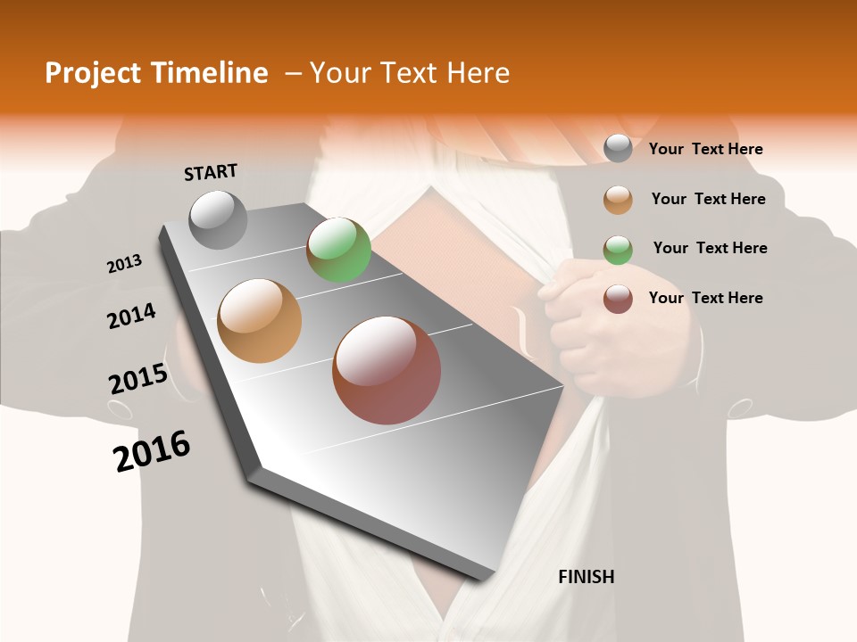 Senior  Human White Background PowerPoint Template