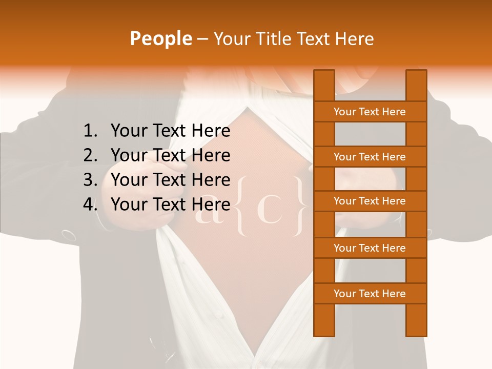 Senior  Human White Background PowerPoint Template