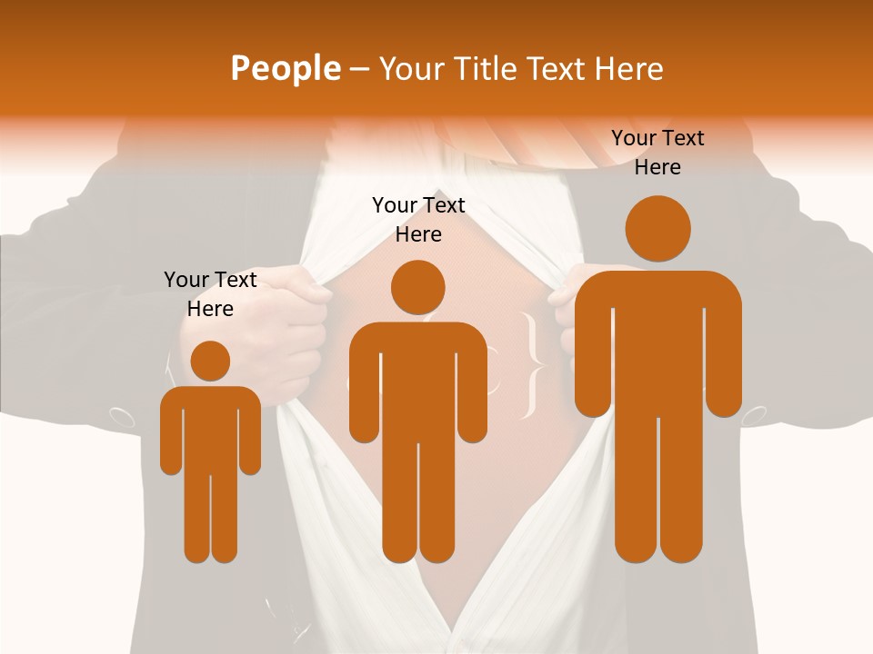 Senior  Human White Background PowerPoint Template