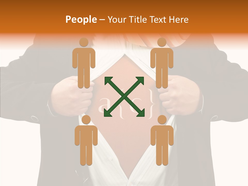 Senior  Human White Background PowerPoint Template