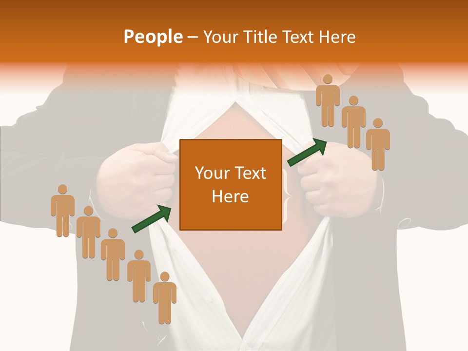 Senior  Human White Background PowerPoint Template