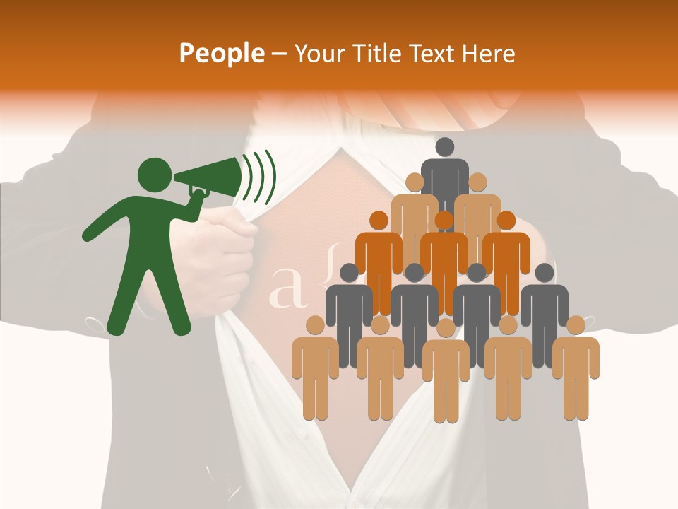 Senior  Human White Background PowerPoint Template