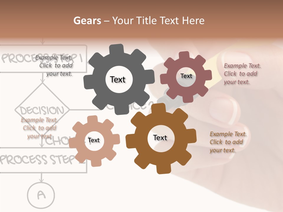 White Hand Holding Hands PowerPoint Template