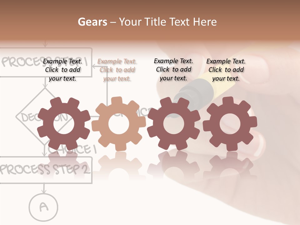 White Hand Holding Hands PowerPoint Template