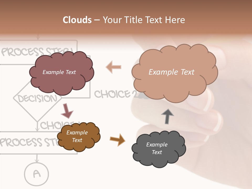 White Hand Holding Hands PowerPoint Template