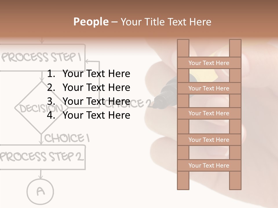 White Hand Holding Hands PowerPoint Template