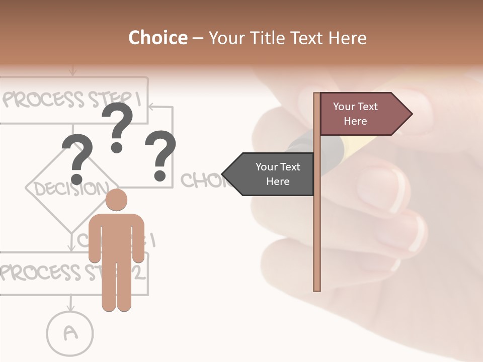 White Hand Holding Hands PowerPoint Template