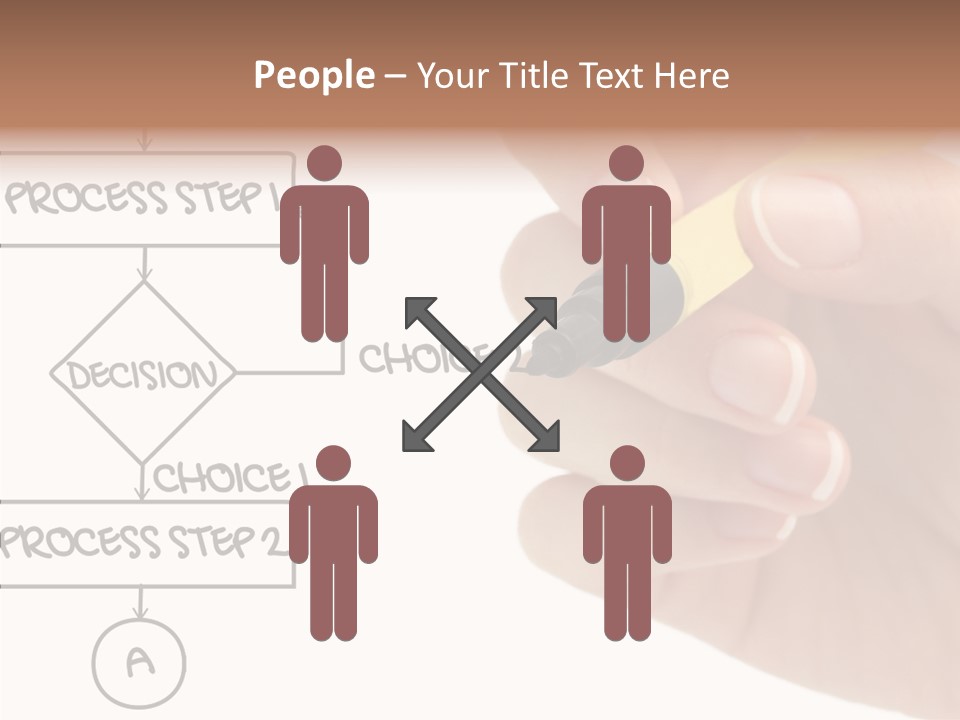 White Hand Holding Hands PowerPoint Template