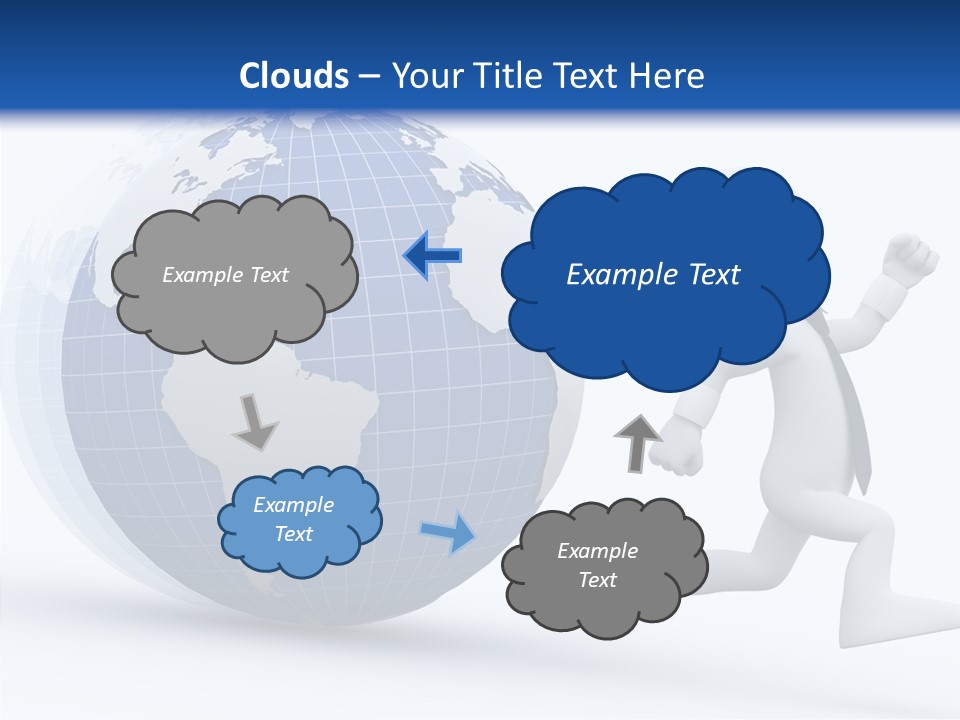 White Hand Hold PowerPoint Template