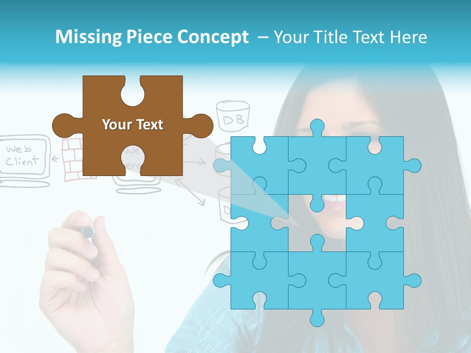 Female Old Finger PowerPoint Template