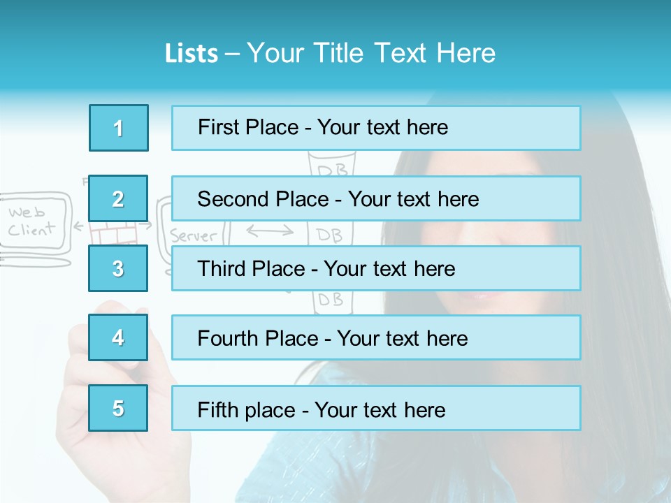 Female Old Finger PowerPoint Template