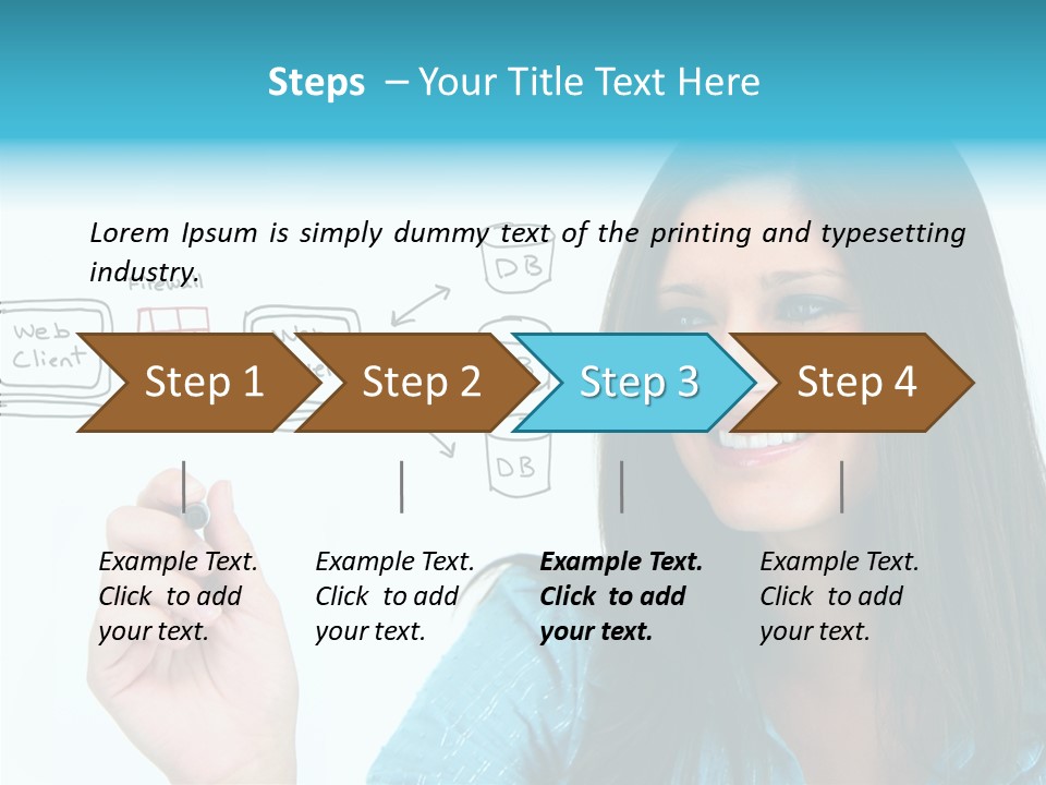 Female Old Finger PowerPoint Template