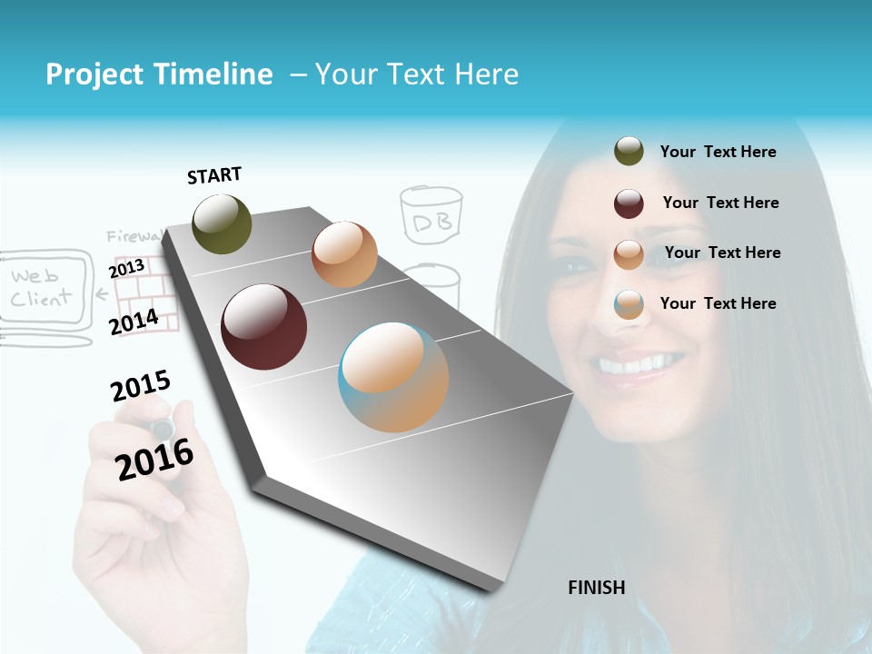 Female Old Finger PowerPoint Template