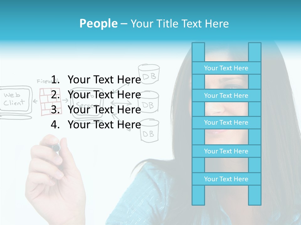 Female Old Finger PowerPoint Template