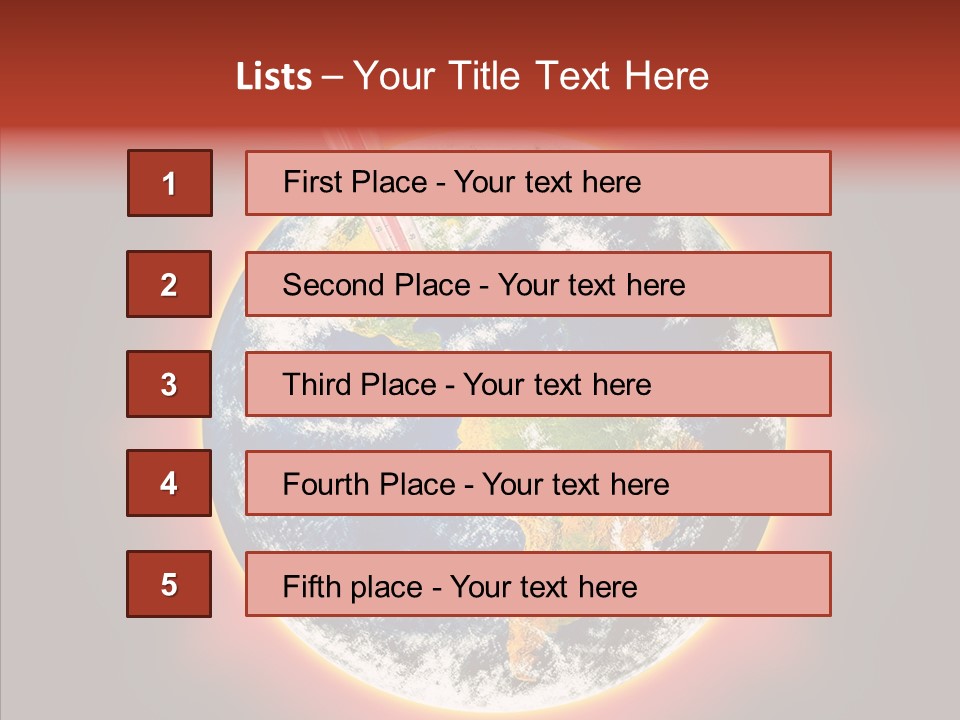 Warm Damage Global PowerPoint Template