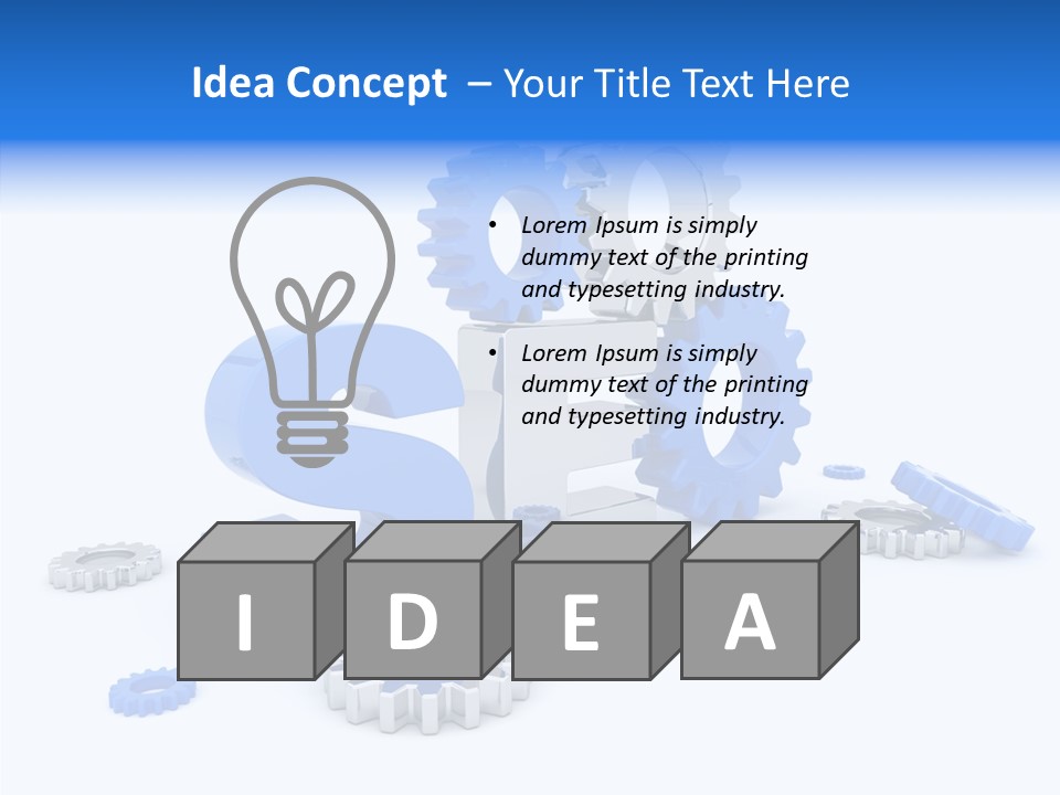 Text Group Service PowerPoint Template