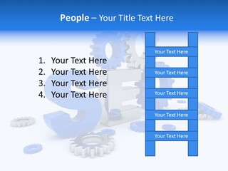 Text Group Service PowerPoint Template