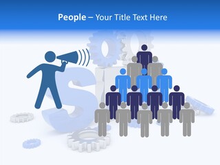 Text Group Service PowerPoint Template